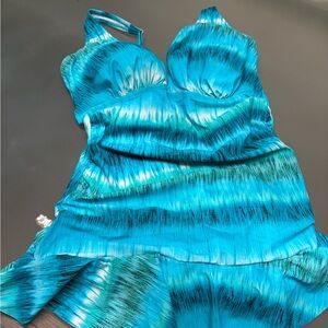 Profile By Gottex Blue One Piece Swimsuit